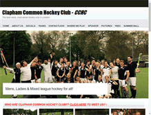 Tablet Screenshot of claphamhockey.com